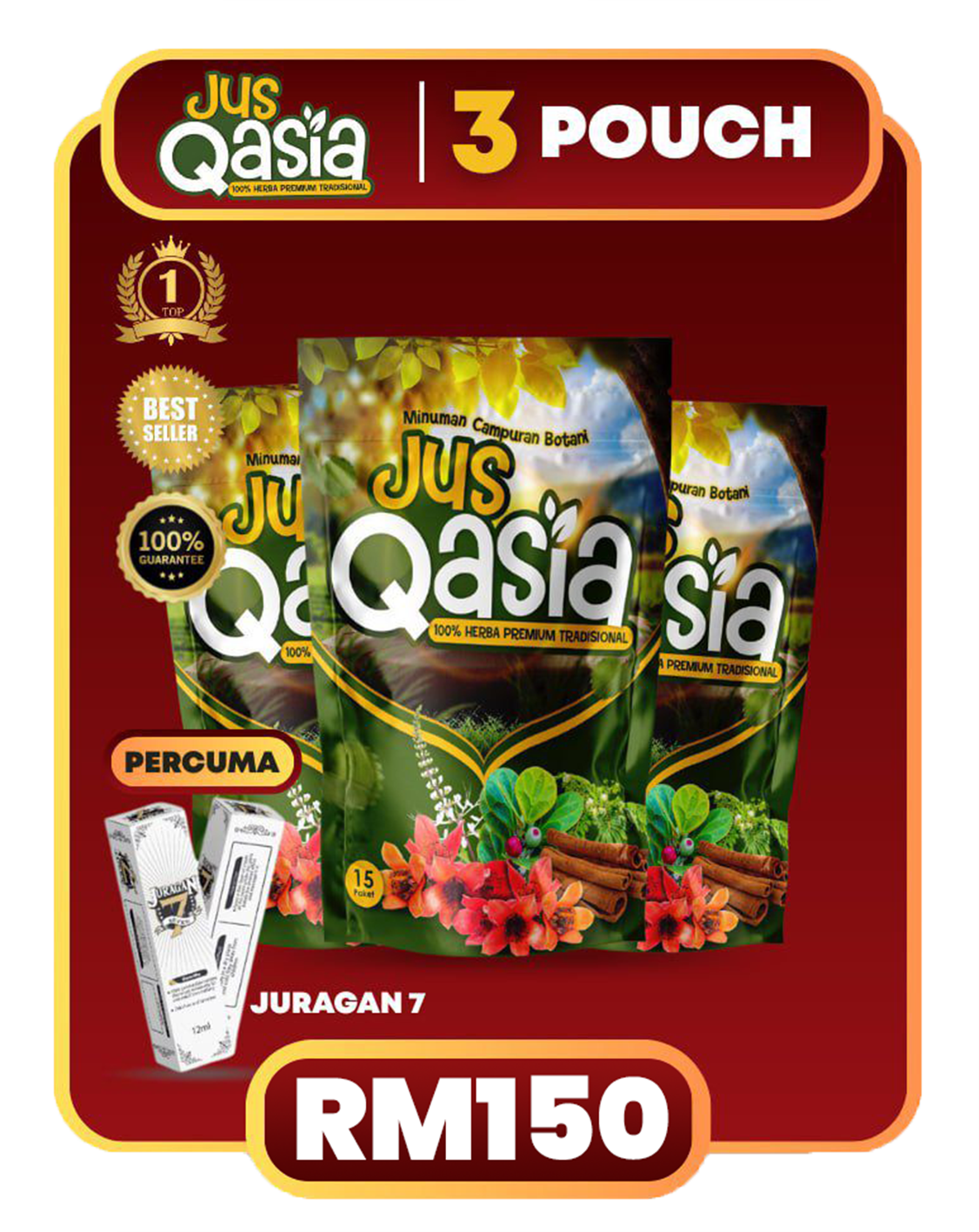 Pakej Jimat Jus Qasia (3 Unit)